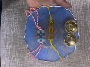 Customized Blue Mantra Rakhi Pooja Thalli - BrahmatellsStore