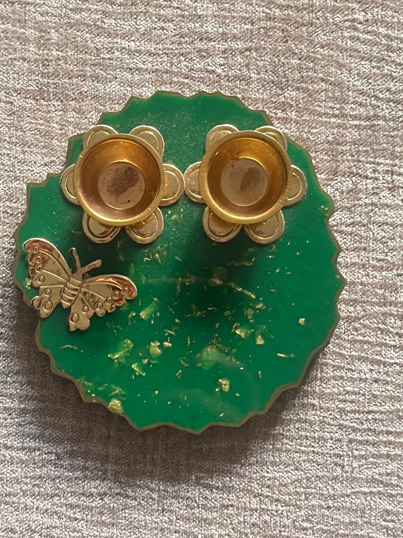 Customized Green Rakhi Pooja Thalli - BrahmatellsStore