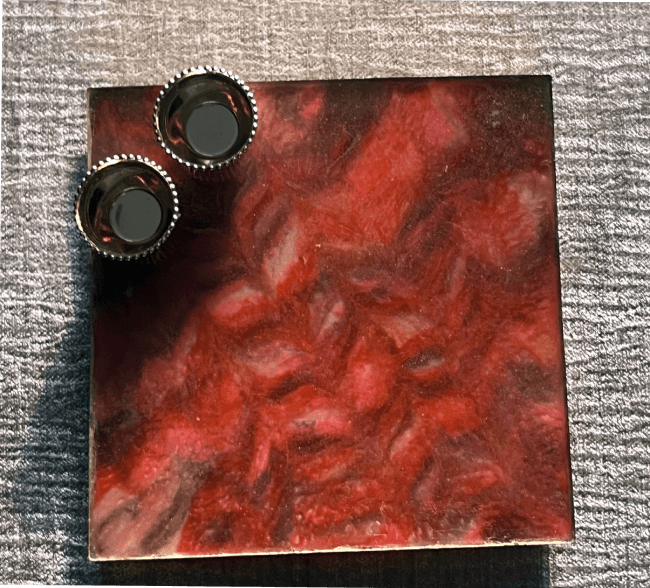 Customized Red square Rakhi Pooja Thalli with Rakhi - BrahmatellsStore