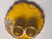 Customized yellow Rakhi Pooja Thalli - BrahmatellsStore