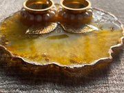 Customized yellow Rakhi Pooja Thalli - BrahmatellsStore