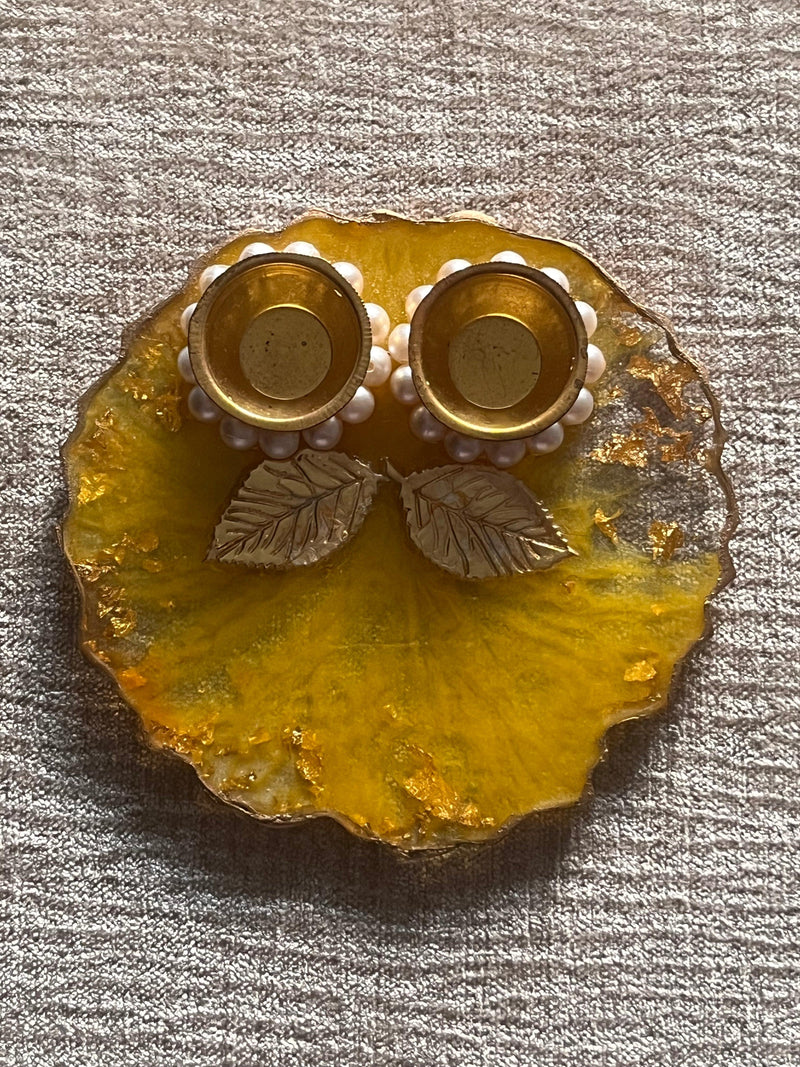 Customized yellow Rakhi Pooja Thalli - BrahmatellsStore