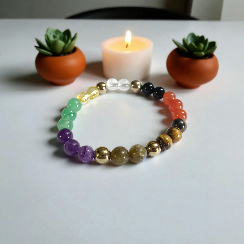 Mystic Harmony Bracelet – Citrine, Amethyst, Tourmaline