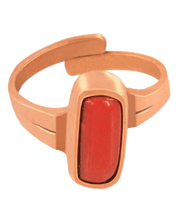 Egyptian Red Coral Capsule Ring | Brahmatells - BrahmatellsStore