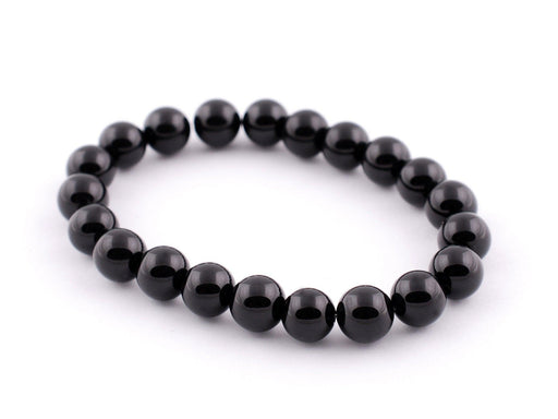 Elegant Black Agate Bracelet - 8mm Beads | Brahmatells - BrahmatellsStore