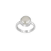 Elegant Pearl White Ring in Silver - Lunar Elegance | Brahmatells - BrahmatellsStore