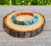 Elemental Harmony Bracelet - Apatite, Fire Agate, Moss Agate | Brahmatells - BrahmatellsStore