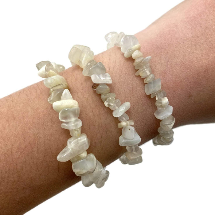 Embrace Serenity with Moonstone Chip Stone Bracelet | Brahmatells - BrahmatellsStore