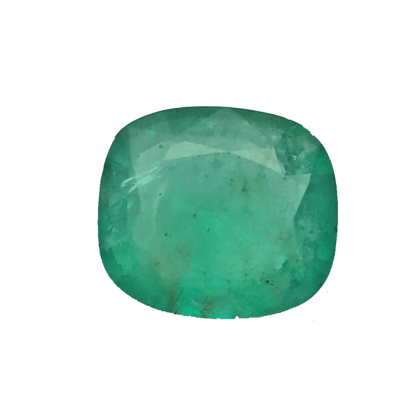 Emerald cushion-intense-bluish green BTE101GSM - BrahmatellsStore