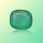 Emerald cushion-intense-bluish green BTE101GSM - BrahmatellsStore