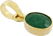 Emerald Oval Dark Green Pendant - Mercury's Wisdom | Brahmatells - BrahmatellsStore