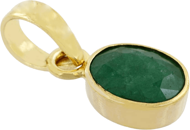 Emerald Oval Dark Green Pendant - Mercury's Wisdom | Brahmatells - BrahmatellsStore