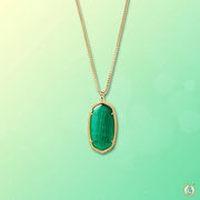 Emerald Oval Dark Green Pendant - Panna's Elegance | Brahmatells - BrahmatellsStore