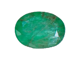 Emerald oval-intense bluish-green BTE108GSM - BrahmatellsStore
