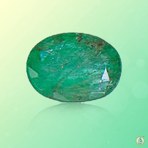 Emerald oval-intense bluish-green BTE108GSM - BrahmatellsStore