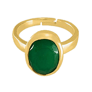 Emerald Oval-Medium Dark-Green Ring - Mercury's Choice | Brahmatells - BrahmatellsStore