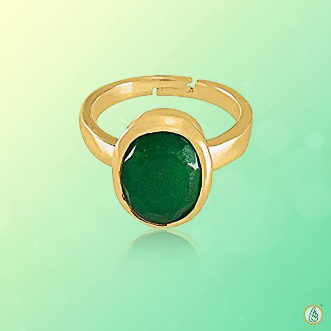 Emerald Oval-Medium Dark-Green Ring - Mercury's Choice | Brahmatells - BrahmatellsStore