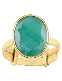 Emerald Oval-Natural Bluish-Green Ring - Mercury's Gem | Brahmatells - BrahmatellsStore