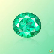 Emerald round-bluish-green BTE114GSM - BrahmatellsStore