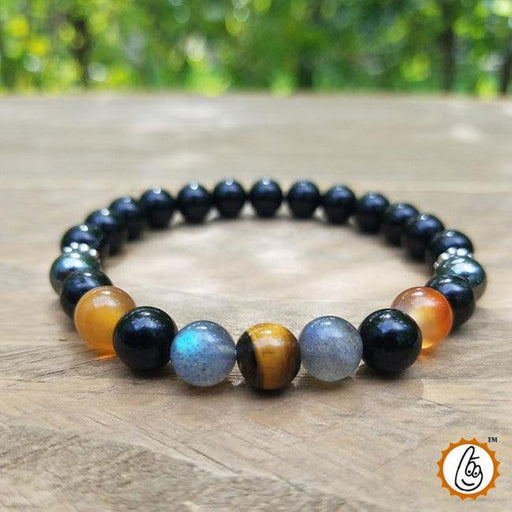 Empath Protection Bracelet with Black Tourmaline & Labradorite | Brahmatells - BrahmatellsStore