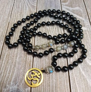 Empath Protection Prayer Mala - Black Tourmaline & Labradorite | Brahmatells - BrahmatellsStore