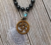 Empath Protection Prayer Mala - Black Tourmaline & Labradorite | Brahmatells - BrahmatellsStore