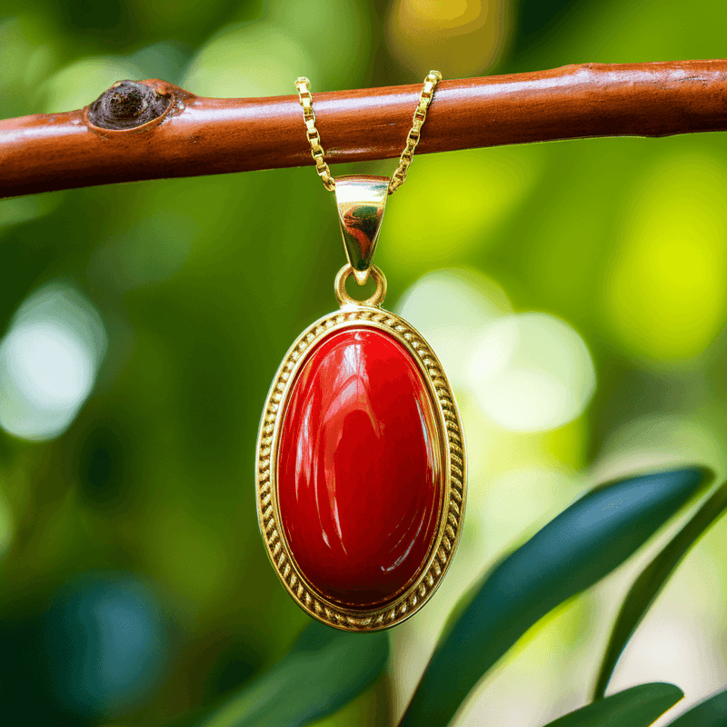 Empower Your Life with Egyptian Red Coral Pendant | Brahmatells - BrahmatellsStore