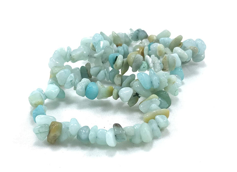 Energized Amazonite Chip Bracelet | Heart & Throat Chakra Healing - BrahmatellsStore