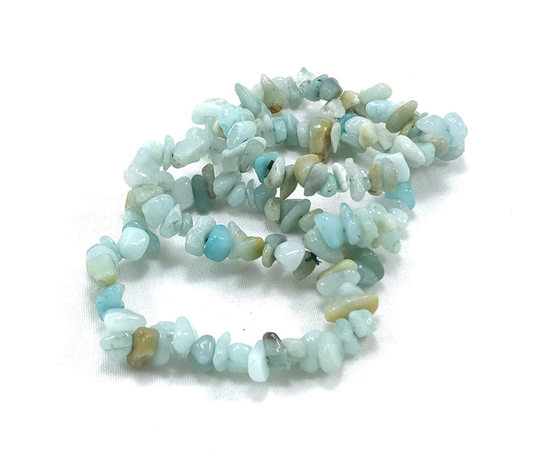 Energized Amazonite Chip Bracelet | Heart & Throat Chakra Healing - BrahmatellsStore