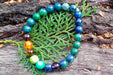 Energized Chrysocolla Buddha Bead Bracelet for Confidence & Communication | Brahmatells - BrahmatellsStore