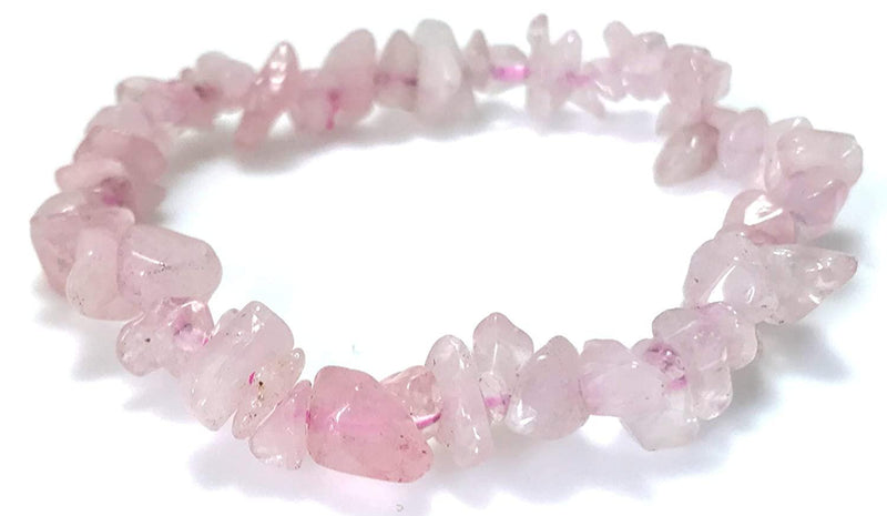 Energized Rose Quartz Chips Bracelet for Heart Healing | Brahmatells - BrahmatellsStore