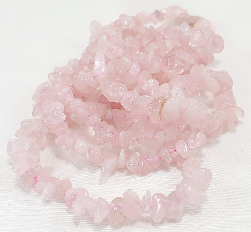 Energized Rose Quartz Chips Bracelet for Heart Healing | Brahmatells - BrahmatellsStore