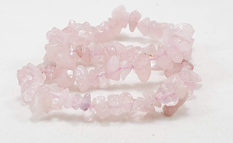 Energized Rose Quartz Chips Bracelet for Heart Healing | Brahmatells - BrahmatellsStore