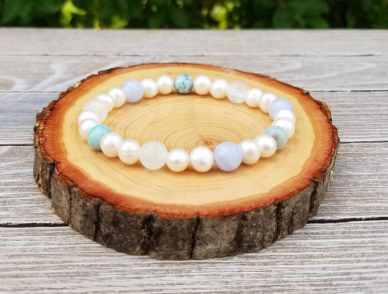 Ethereal Calm & Connection: Ocean-Inspired Bracelet by Brahmatells - BrahmatellsStore