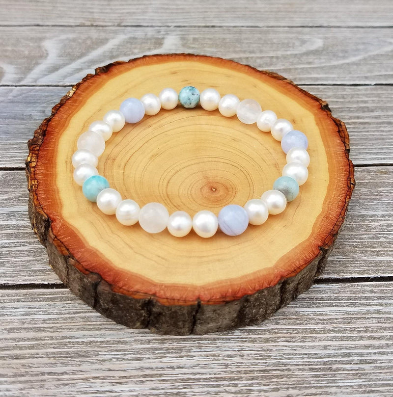 Ethereal Calm & Connection: Ocean-Inspired Bracelet by Brahmatells - BrahmatellsStore