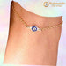 Evil Eye Blue Eyes Pendant Anklet - BrahmatellsStore