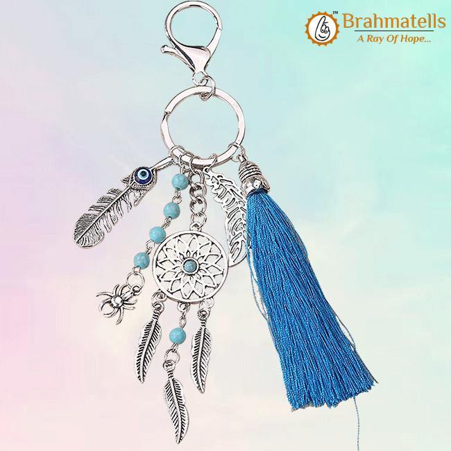 Evil Eye House Good Luck Keychain - BrahmatellsStore