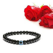 Evil Eye Lava Rock & Black Onyx Bracelet | Brahmatells Astro Collection - BrahmatellsStore