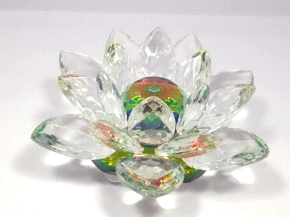 Feng Shui Crystal Lotus Figurine for Harmony & Prosperity | Brahmatells - BrahmatellsStore