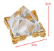 Feng Shui Crystal Pyramid on Golden Stand | Brahmatells - BrahmatellsStore