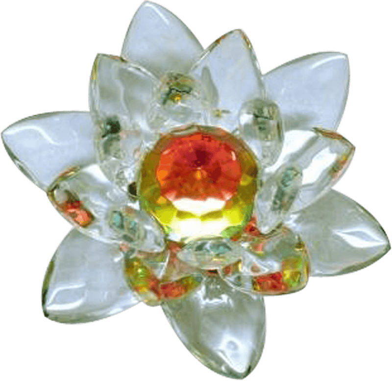 Feng Shui Transparent Crystal Lotus for Harmony & Wealth | Brahmatells - BrahmatellsStore