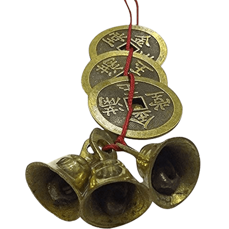 Feng Shui Vastu 3 Bell 3 Coins - BrahmatellsStore