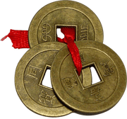 FengShui-3-Chinese-Coins- for wealth and goodluck - BrahmatellsStore