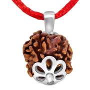 Four Mukhi Rudraksha Silver Pendant - Divine Wisdom of Brahma | Brahmatells - BrahmatellsStore
