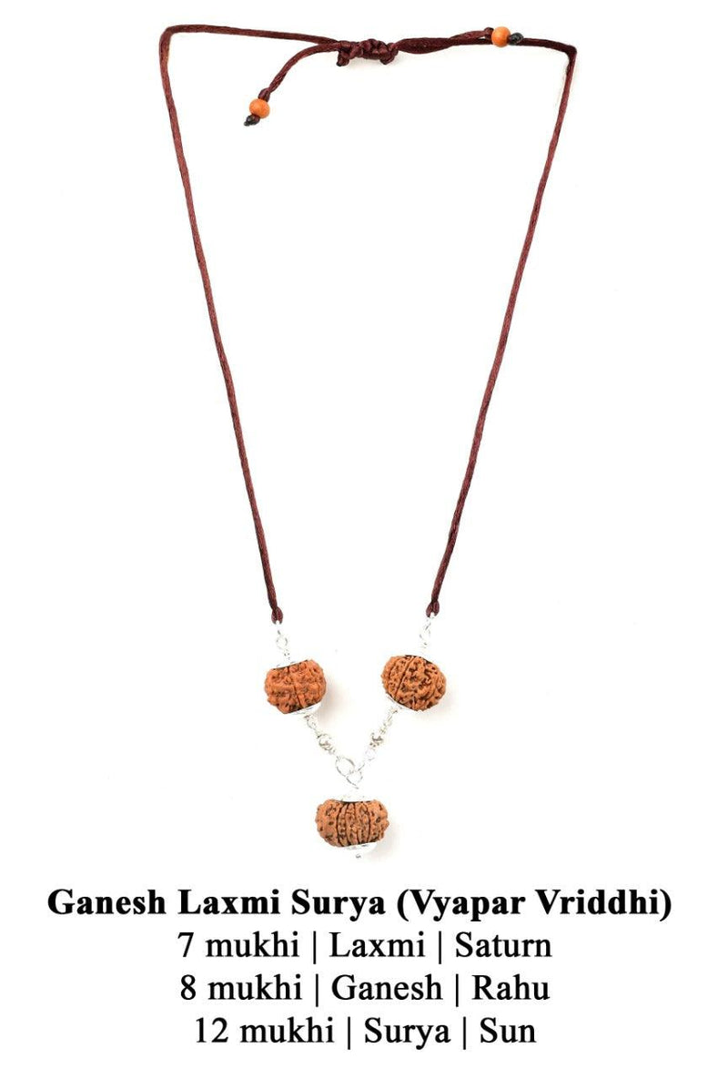 Ganesh Laxmi Surya Pendant - Prosperity and Wisdom | Brahmatells - BrahmatellsStore