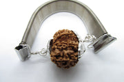 Gauri Shankar Rudraksha Bracelet with Silver Pendant - Harmony & Spiritual Connection | Brahmatells - BrahmatellsStore