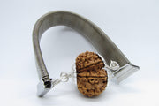 Gauri Shankar Rudraksha Bracelet with Silver Pendant - Harmony & Spiritual Connection | Brahmatells - BrahmatellsStore