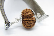Gauri Shankar Rudraksha Bracelet with Silver Pendant - Harmony & Spiritual Connection | Brahmatells - BrahmatellsStore