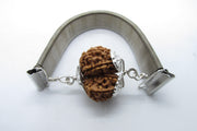 Gauri Shankar Rudraksha Bracelet with Silver Pendant - Harmony & Spiritual Connection | Brahmatells - BrahmatellsStore