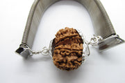 Gauri Shankar Rudraksha Bracelet with Silver Pendant - Harmony & Spiritual Connection | Brahmatells - BrahmatellsStore